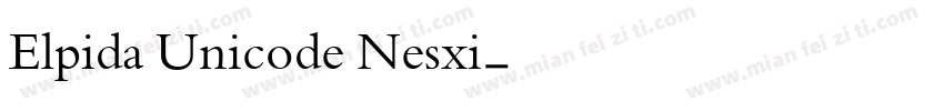 Elpida Unicode Nesxi字体转换